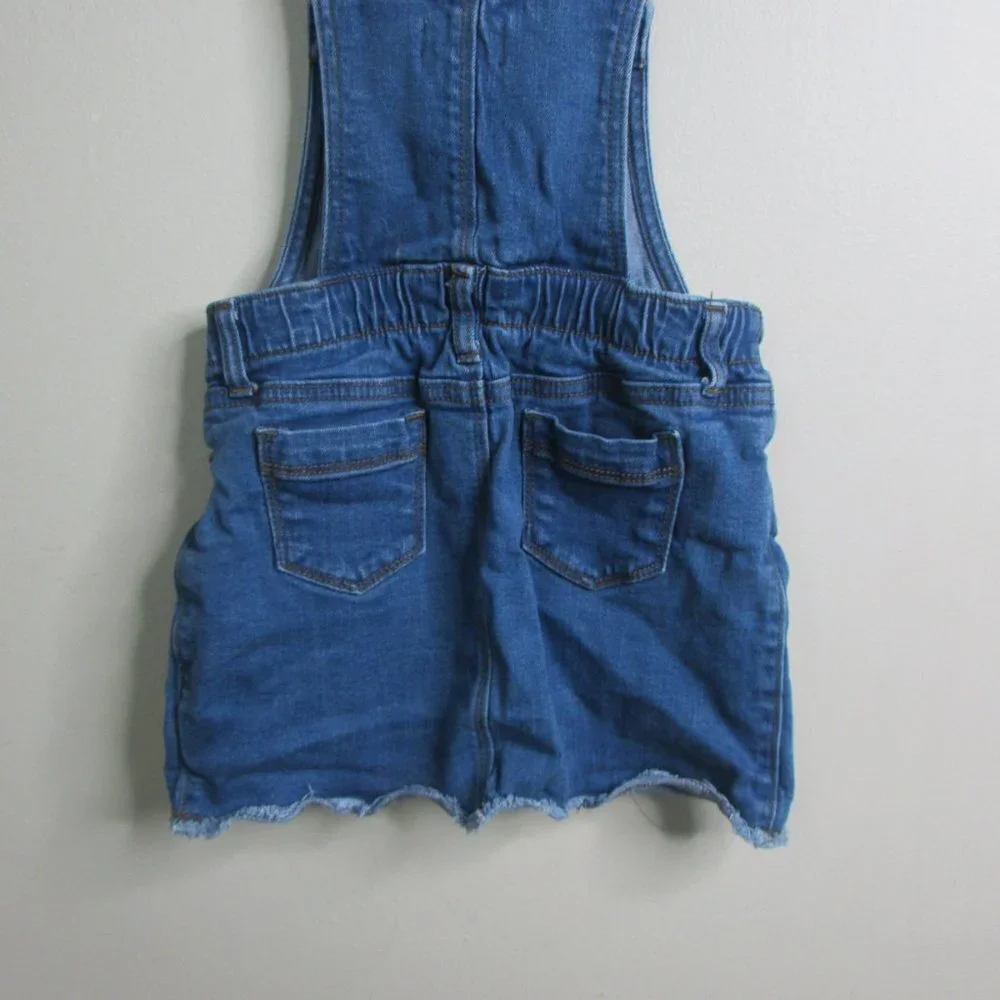 Old Navy Overall Dress Girls 4T Blue Denim Raw Hem